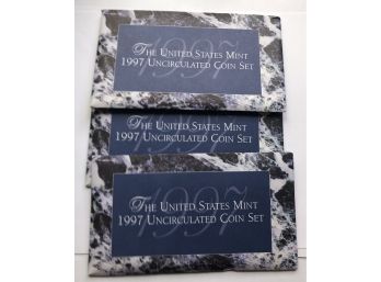 3 1997 US Mint Uncirculated Coin Sets