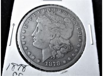 Scarce 1878 CC U.S. Morgan Silver Dollar, First Year Minted (Carson City)
