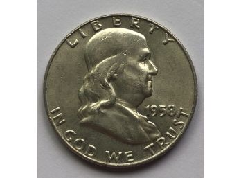 1958 D Franklin Half Dollar (UNC)