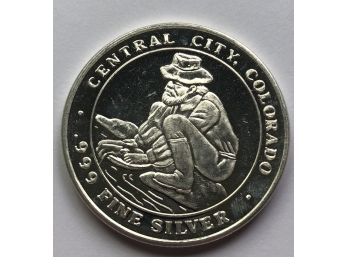 Historic Colorado Mining Coin .999 Silver 'Central City Colorado'