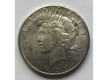 1927 Peace Silver Dollar (rare Date)