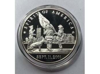 1 Troy Ounce .999 Silver Coin 'Spirit Of America' Sept. 11, 2001