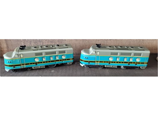 Vintage Stock- Never Used- MARX Lines- O Gauge  Baltimore & Ohio #62 Diesel Tin Locomotive & Dummy Set