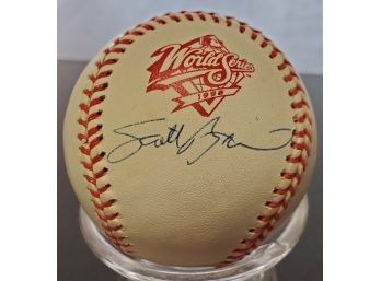 1998 World Series Official Ball Autographed By Scott Brosius - World Series MVP For The New York Yankees