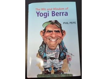 Vintage Book By A Baseball Great 'Yogi Berra - The Wit And Wisdom Of ' Hard Cover & DJ