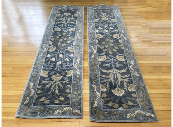 A Pair Of Wool Runner Carpets By Pottery Barn (2 Of 2)