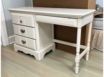 A White Painted Wood Desk