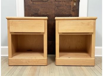 A Pair Of Modern Maple Nighstands By 'Little Folks'