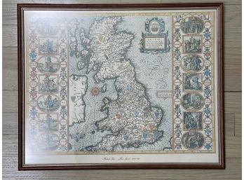 A Framed Nautical Map Print