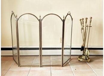 Vintage Brass Fireplace Accesories