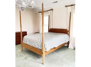 A Gorgeous White Oak Four Poster Queen Size Bedstead