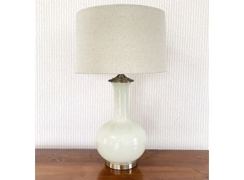 A Vintage Milk Glass Lamp