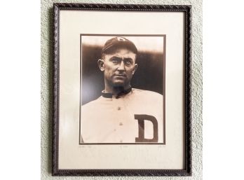 A Vintage Framed Photograph Of Ty Cobb, C. 1920