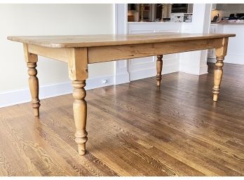 A Modern Reclaimed Wood English Pine Dining Table