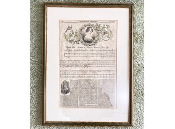 A Framed Victorian Newsprint