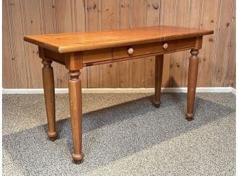 A Pine Console Table By Bassett Furniture