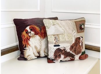 Tapestry Dog Themed Accent Pillows