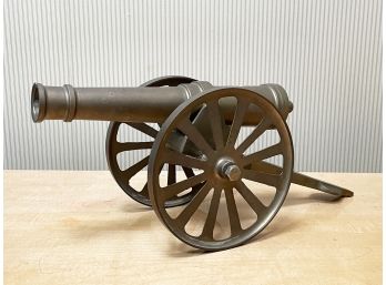 An Antique Brass Cannon Model