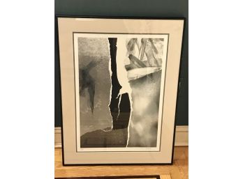 Custom Framed Matted And Signed Abstract Artwork
