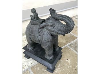 Thai Elephant And Monkey Sculpture