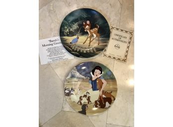 Collectible Bambi And Snow White Plates