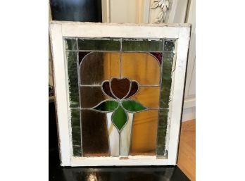 Charming Vintage Stained Glass Windowpane