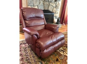 Fine Quality ETHAN ALLEN Maroon Leather Reclining Chair