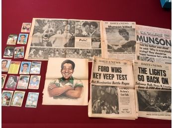 Interesting Vintage Newspaper Articles And Baseball Cards