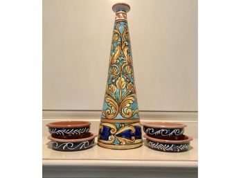 Fabulous Hand Painted Italian And Mexican Pottery