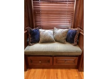 Custom Made Calico Corners Pillows And Bench Cushion  (1 Of 2 Listed In This Auction)