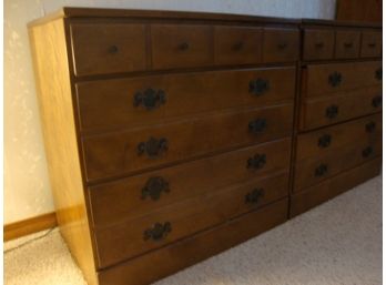2 Ethan Allen Solid Maple And/or Birch 3 Drawer Dressers From G. Fox & Co.