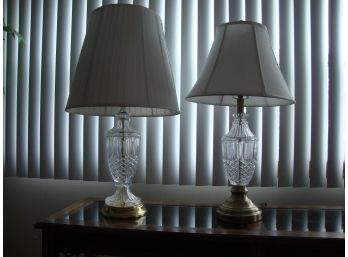2 Pressed Glass Lamps