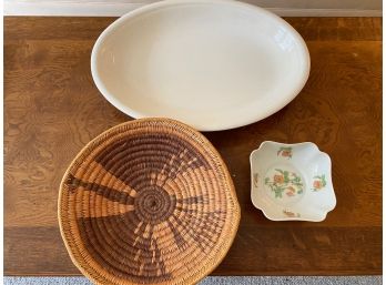 Decorative Bowls And Large Platter