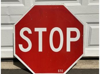 Large Metal Vintage Stop Sign