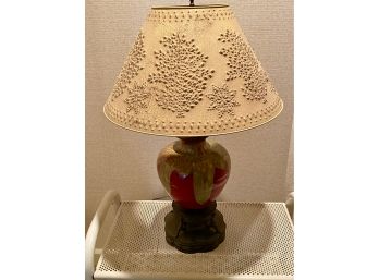 Antique Lamp With Tin Shade