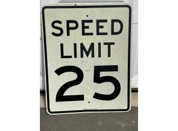 Large Vintage Metal Speed Sign