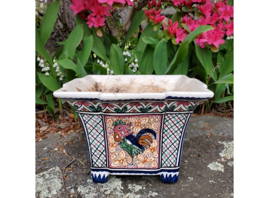 Beautifully Handpainted Planter, Crafted In Portugal (Retailed For $150)
