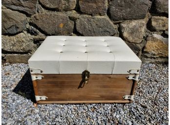 Decorative Chest / Trunk / Box With Upholstered Top