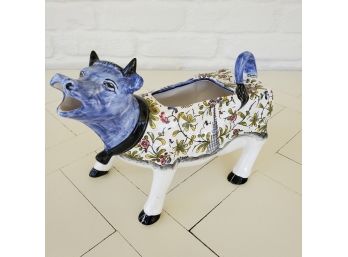 Made In Portugal - Handpainted Casafina Cow Pitcher, Conimbricer Isabel