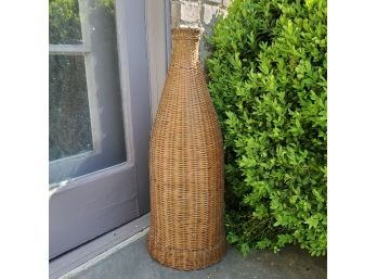 Vintage Asian Wicker Fish Trap! True Work Of Art And Engineering