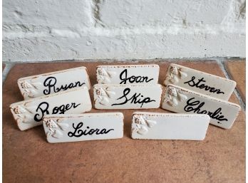 Set Of (8) Hand Painted In Portugal Place Cards