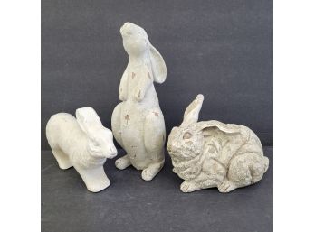 Ceramic And Resin Rabbit Decor Lot 1