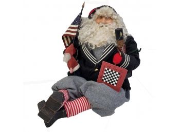 Nice Seating Patriotic  Santa Claus