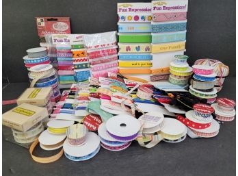 Large Lot Of Ribbon And Trim