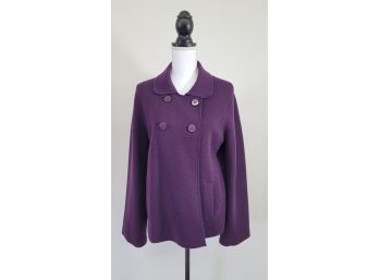 Talbots Ladies Purple And Flower Lined Jacket Size L