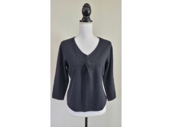 Valerie Stevens 2 Ply Black Cashmere Sweater Size L