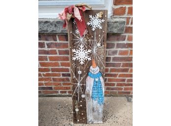 Nice Large Wooden Christmas Theme Piece By Suzy Fine Arts