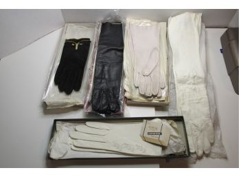 Collection Of 5 Pairs Vintage Elegant Ladies Gloves. Size 6.5-7