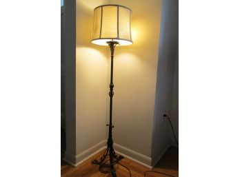 Vintage Antique Iron Floor Lamp, Measures 61' Tall