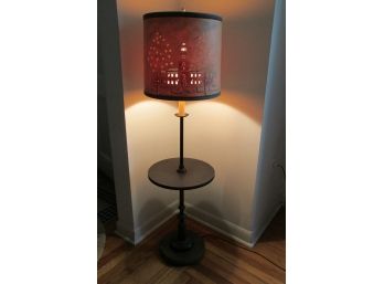 Vintage Wooden Floor Lamp, Measures 53' Tall